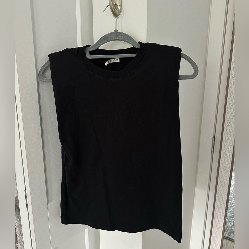 Zara shoulder padded sleeveless top